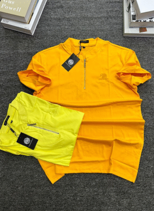 Yellow zipped High Quality T-Shirt
