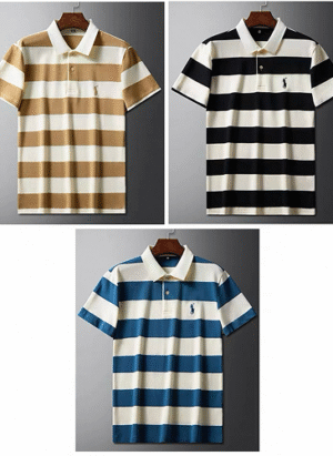 Blue High Quality Collar Neck T-Shirt.