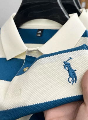 Blue High Quality Collar Neck T-Shirt